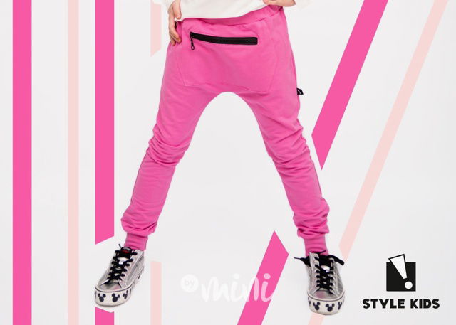 TERMO baggy tepláky s kapsičkou - pink