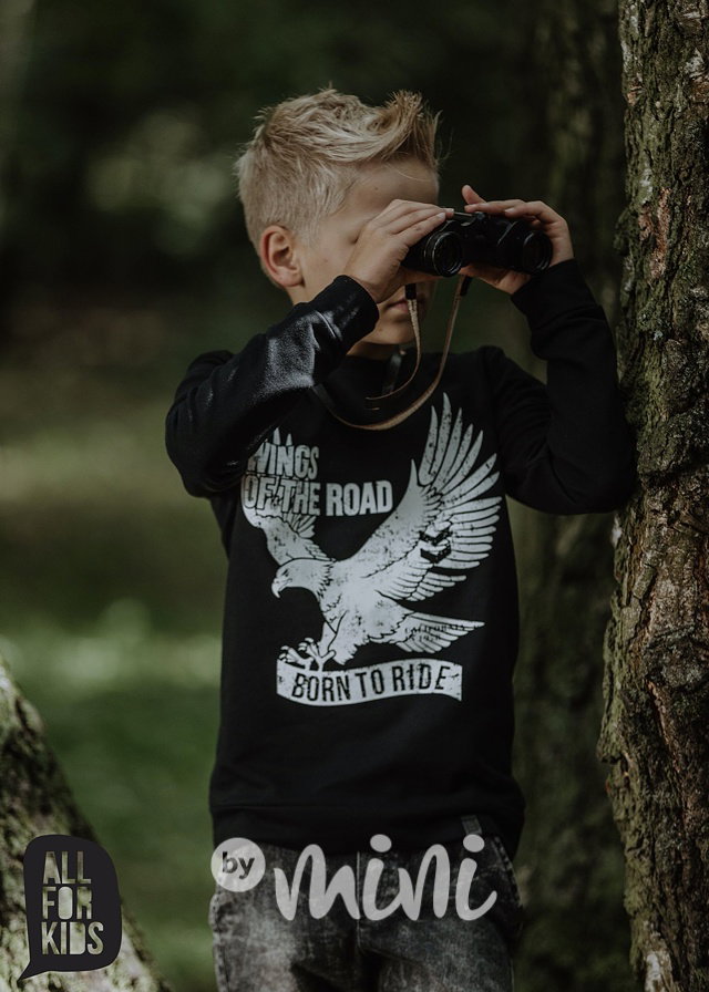 Born to ride mikina černá *by AFK*