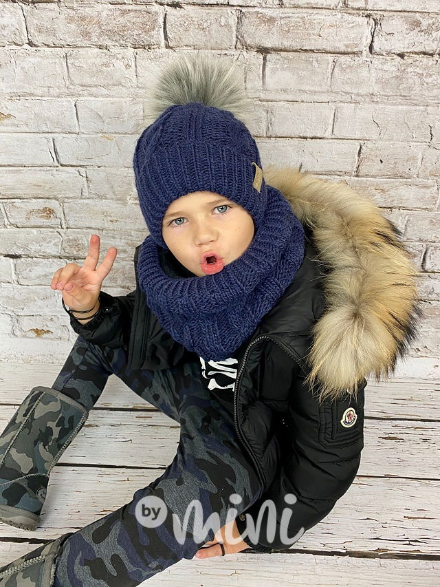 SUPER TERMO kulich + maxi nákrčník jeans BLUE