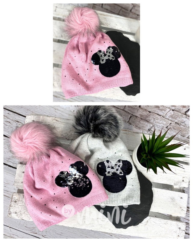 Minnie kulich s flitry - růžový