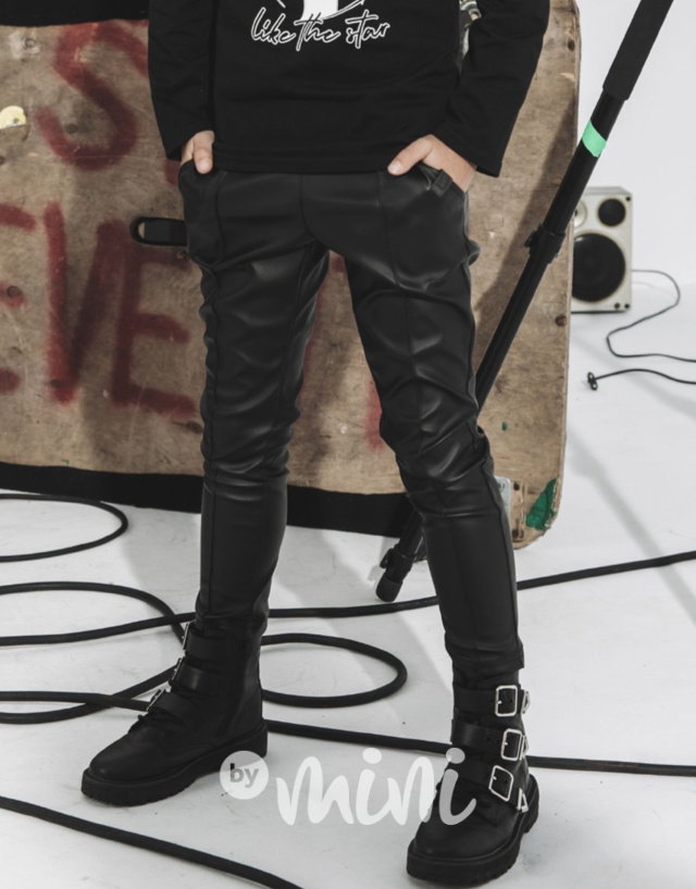 Leather pants s prošitím černé *by AFK*