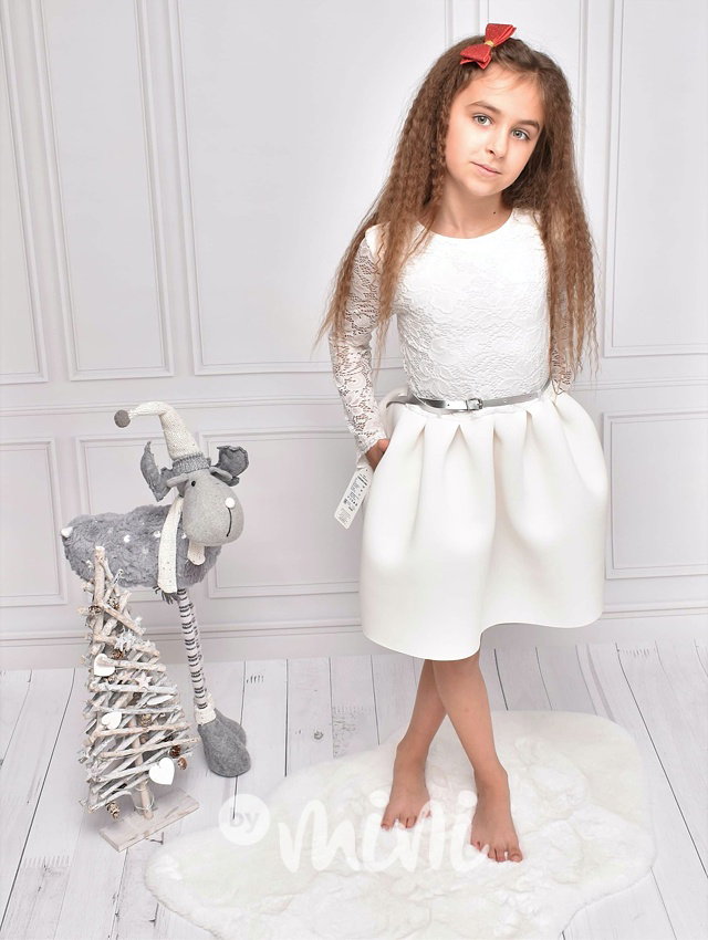 Luxury white dress - luxusní dívčí bílé šaty