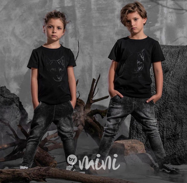Soft jeans se zipem black *MashMnie*