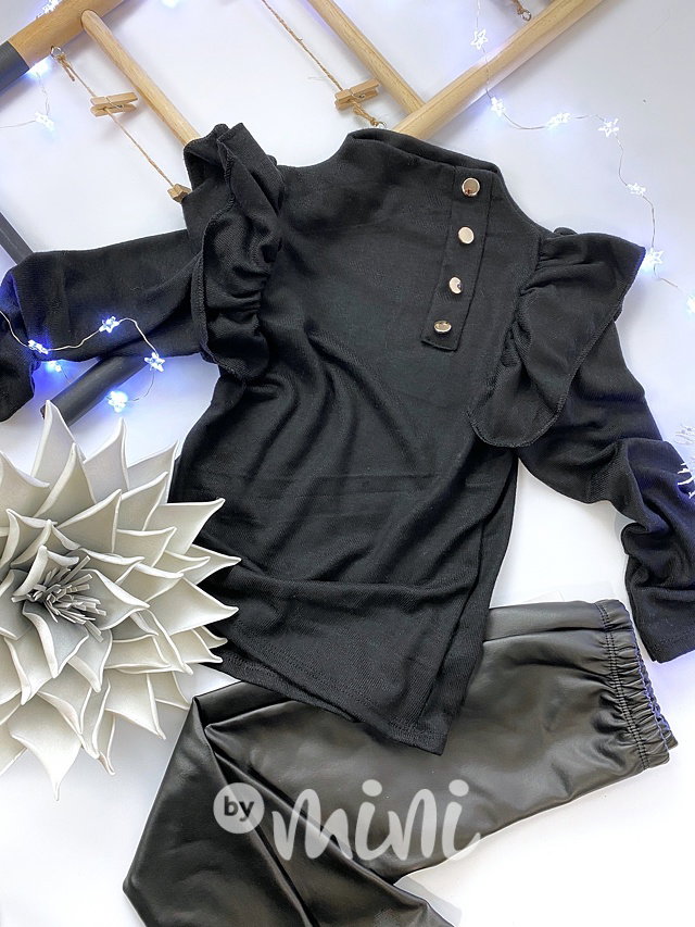 Elegant dívčí černý svetřík - black