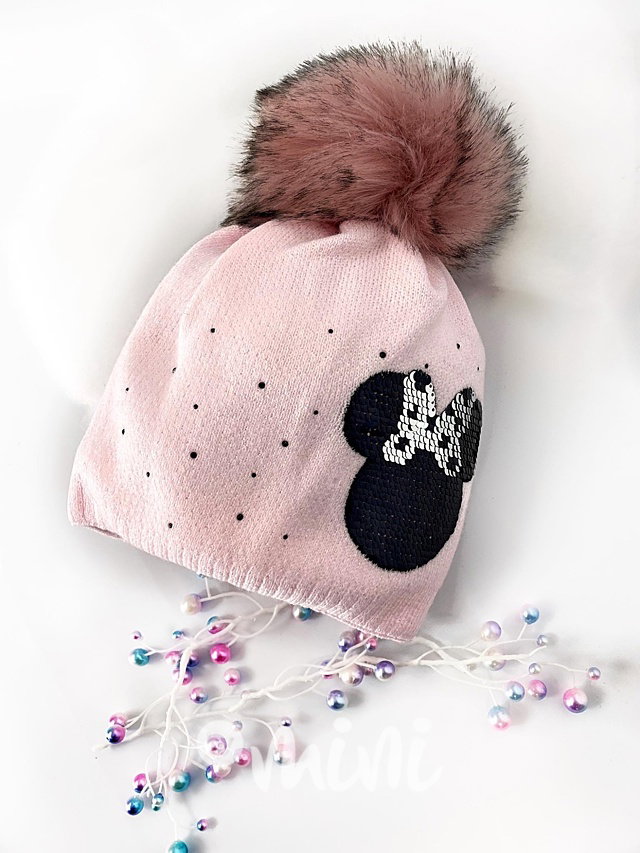 Minnie kulich s flitry - světle růžový