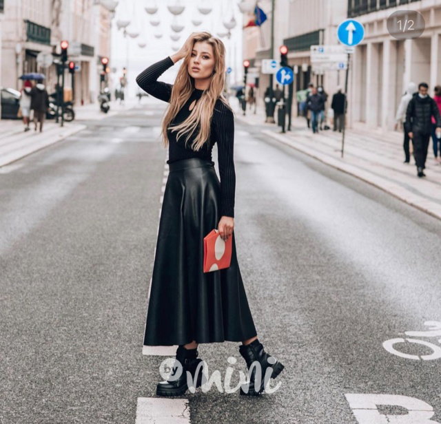 Eco leather sukně  #MiniMe