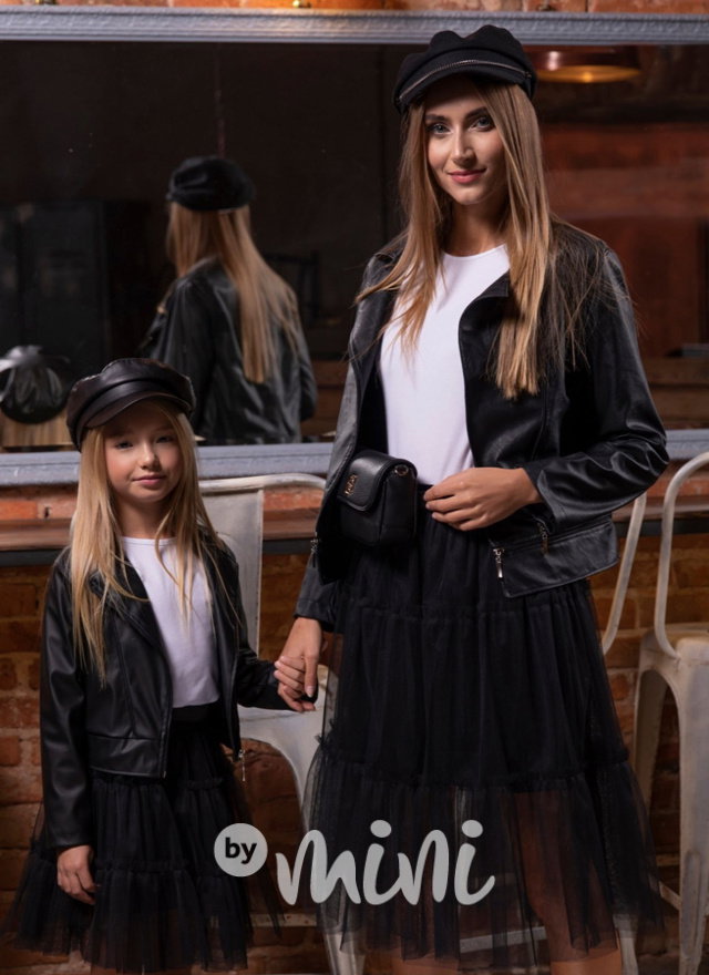 Eco leather bunda černá #MiniMe