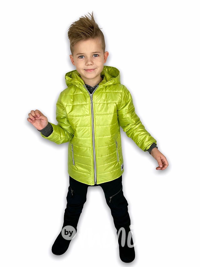 Prošívaná long bunda ouška - lemonková