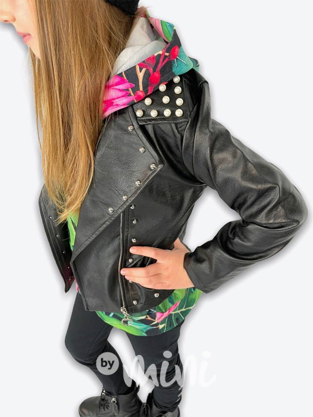 Eco leather bunda s perličkami