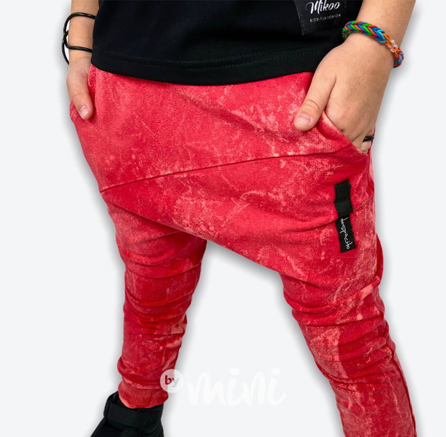 Splash acid wash baggy tepláky red  *Despacito*
