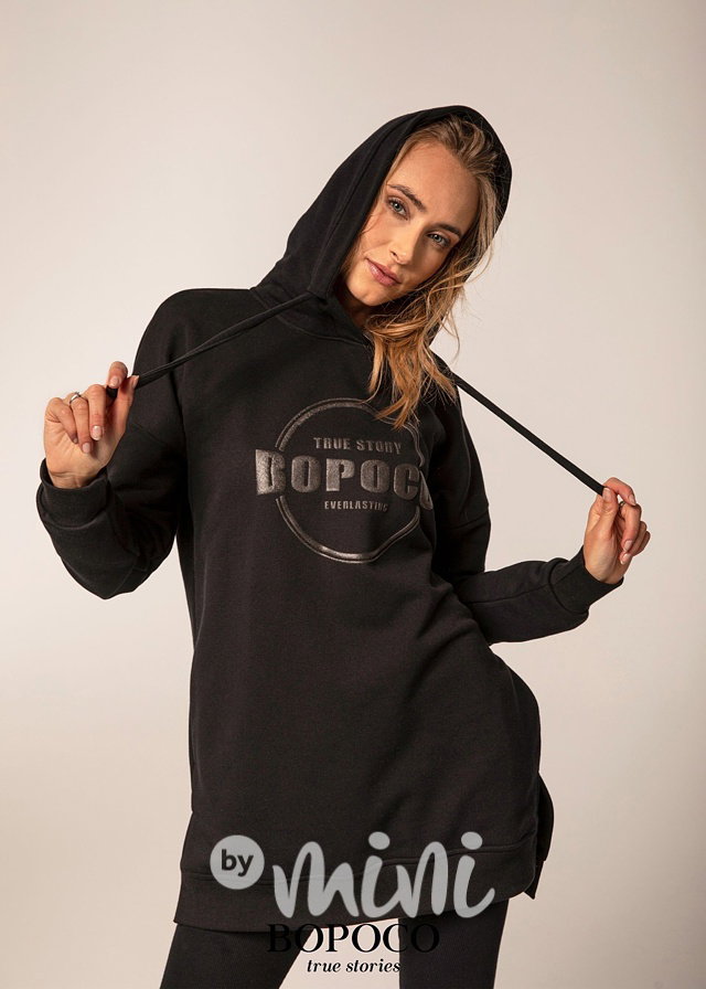 Hoodie dívčí mikina černá - AWESOME
