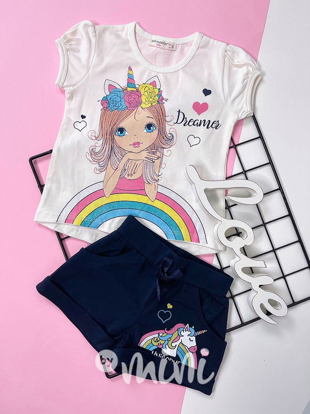 Rainbow summer set - white