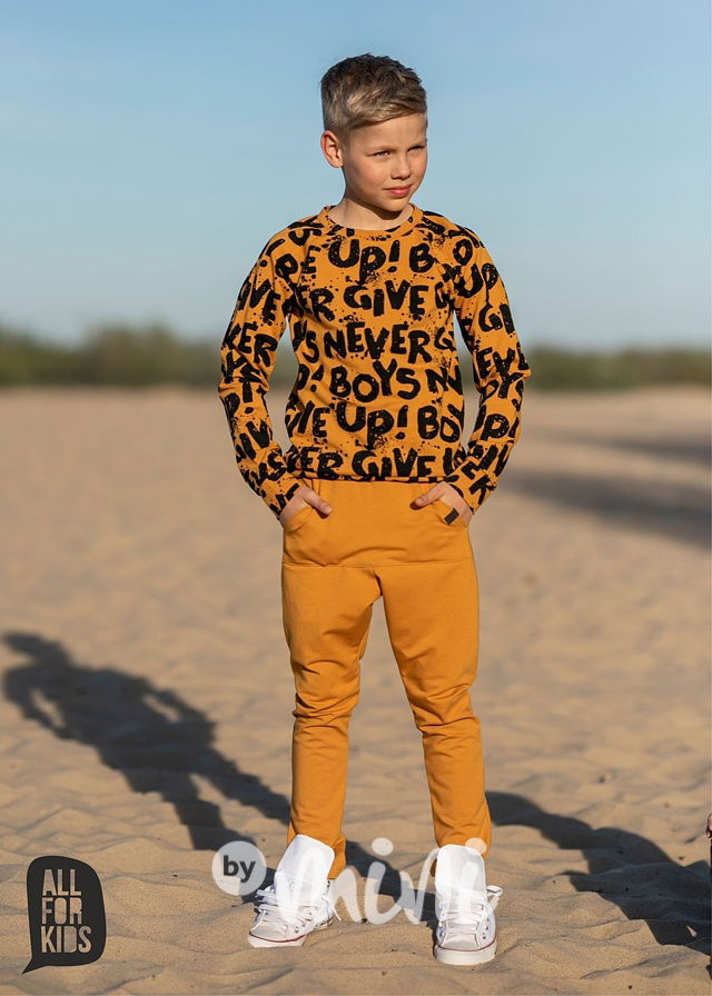 Letters mikina black/mustard