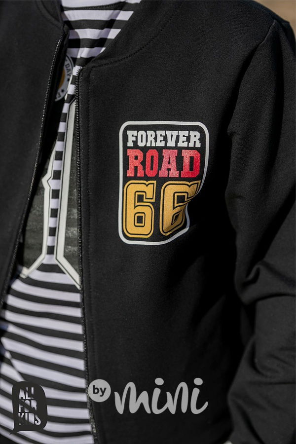 Road 66 mikina černá