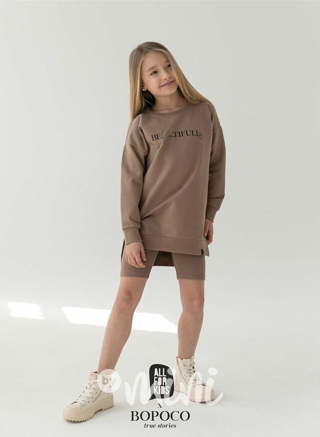 Žebrované legínokraťasy honey