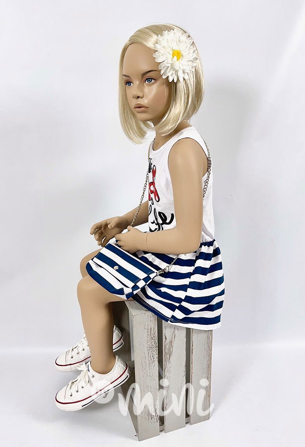 Life letní šaty s kabelkou white/blue