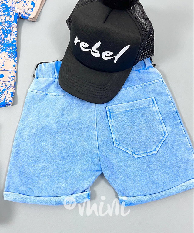 Kraťasy DESPACITO acid wash blue