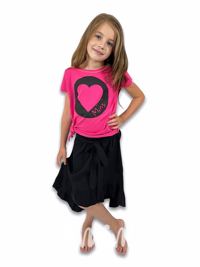 Hispánská asymetrická černá sukně