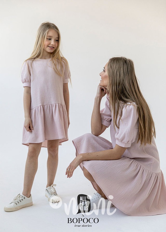 Mušelínové šaty pink