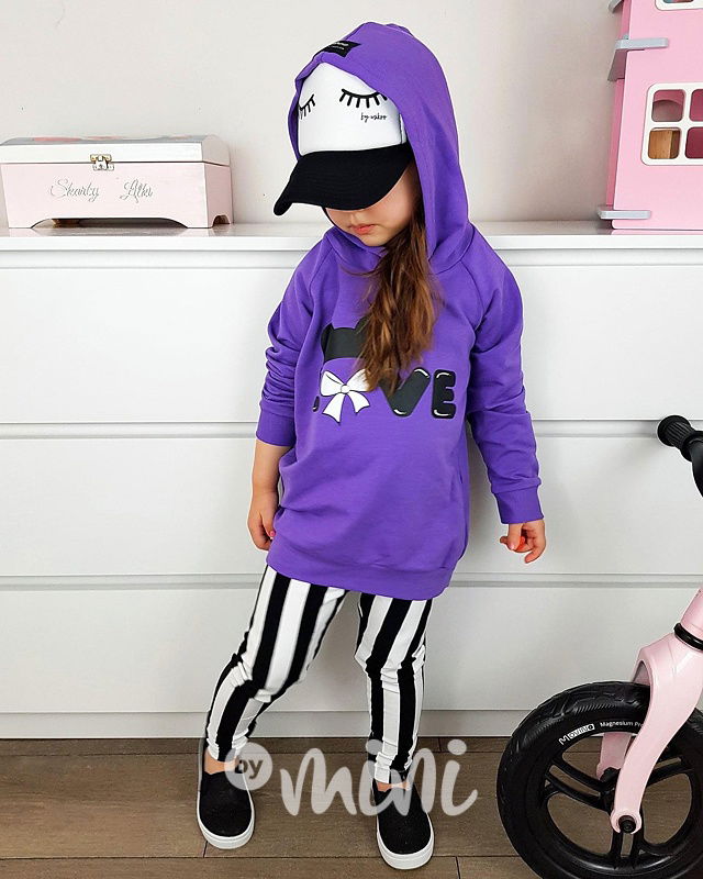 Pruhované legíny black/white