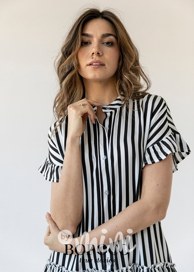 Dámské pruhované šaty