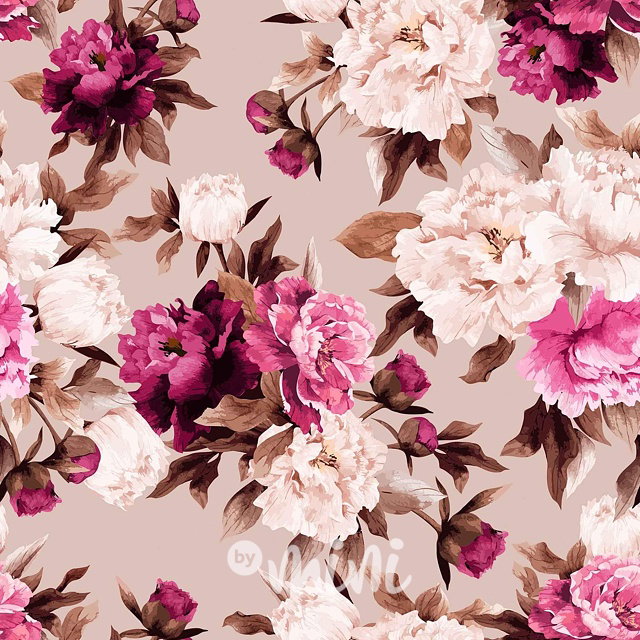 Pivoňky soft cotton legíny *Lily Grey*