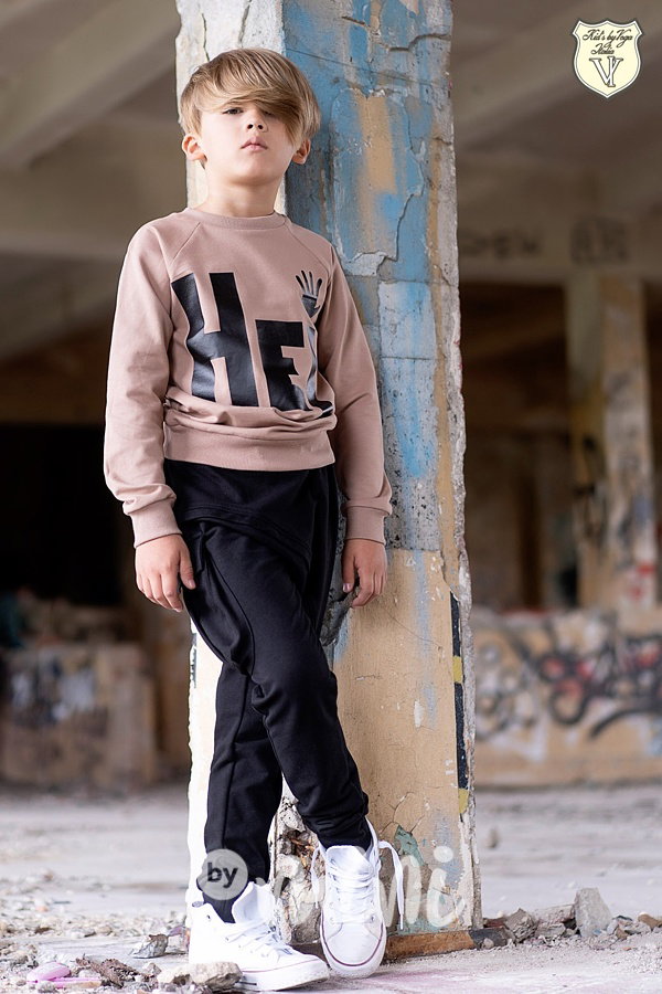 Černé designové baggy kapsáče
