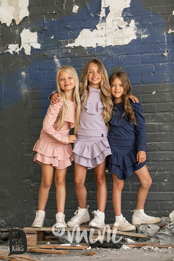 Frill bavlněná sukně lila