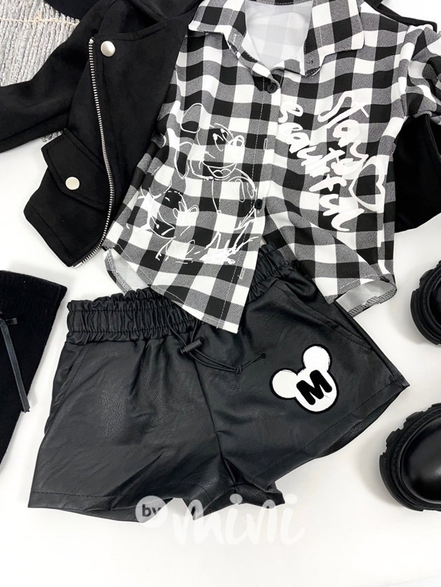 MICKEY eco leather kraťasy