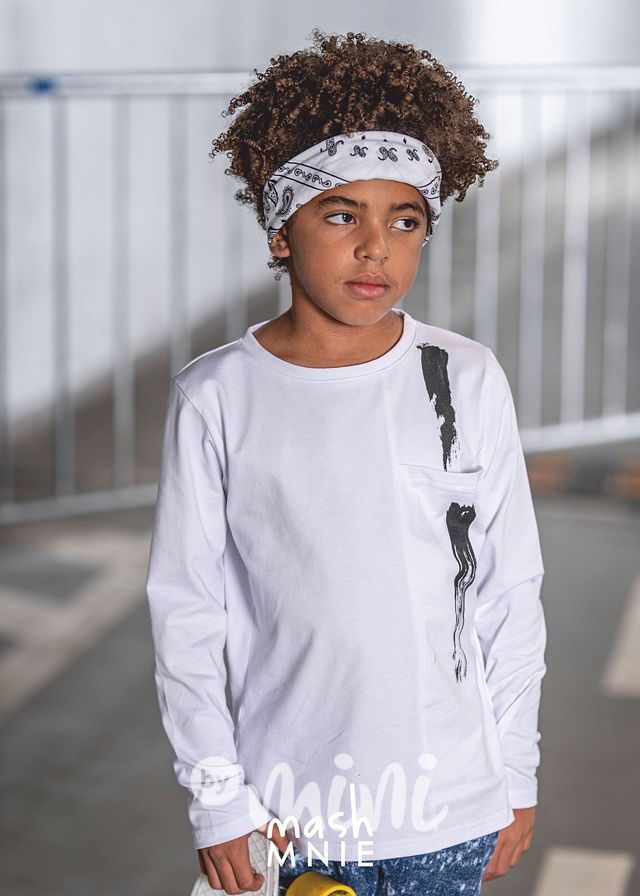 BRUSH longsleeve triko bílé *MashMnie*