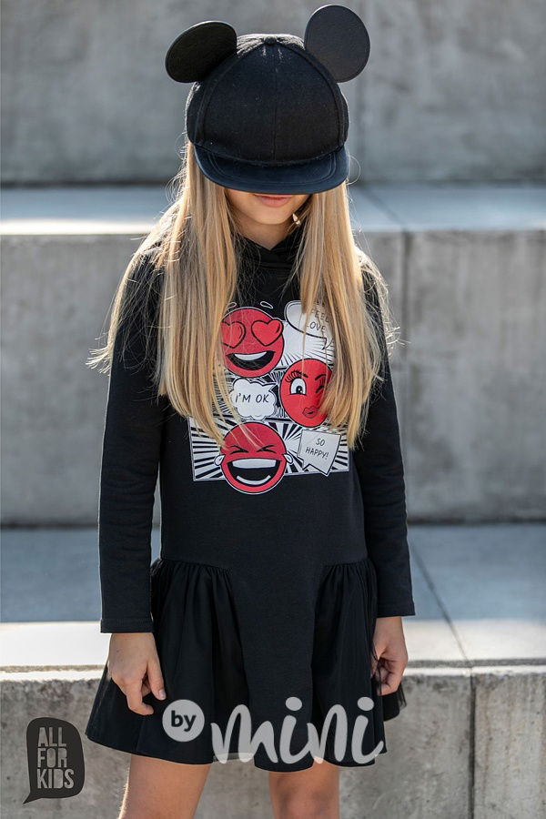 SMILEY šaty černé