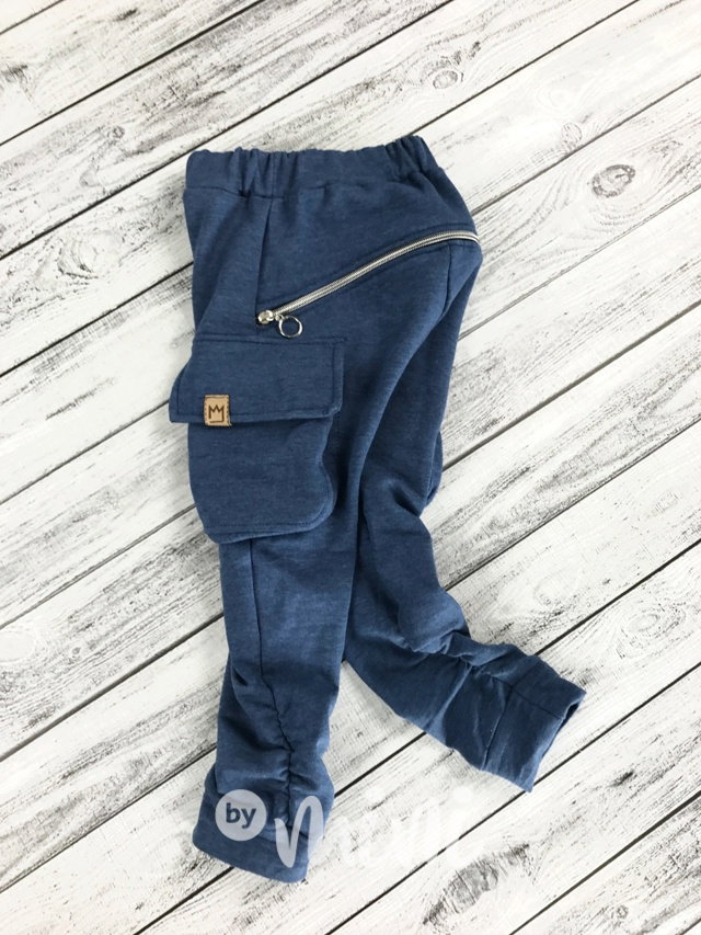 Blue melange chlapecké kapsáče zip