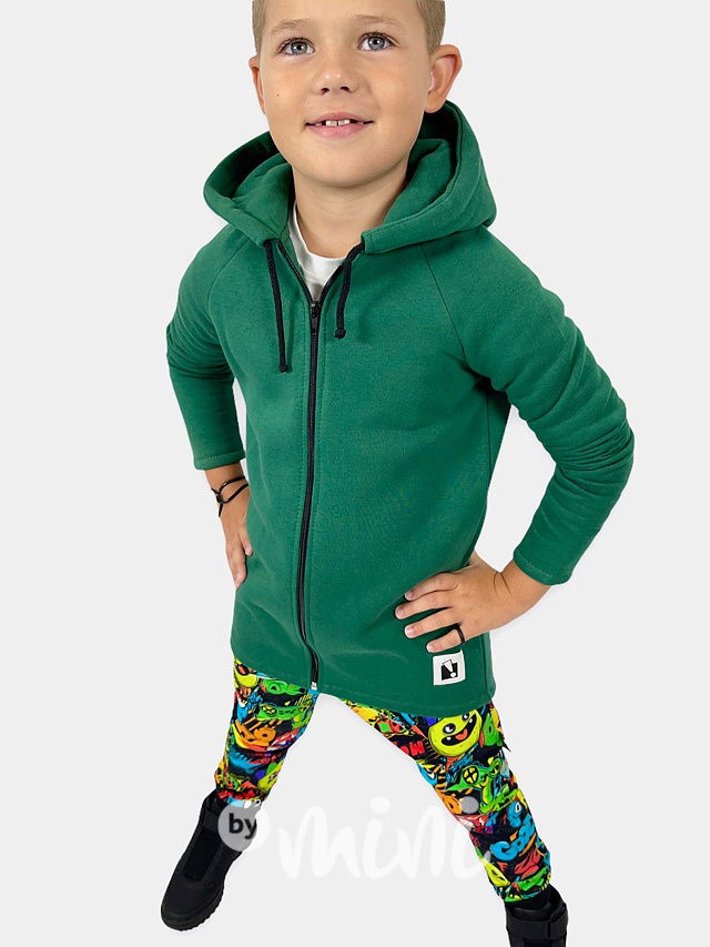 Smaragd COOL dlouhá flísová mikina