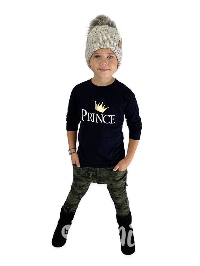 PRINCE triko s dlouhým rukávem black