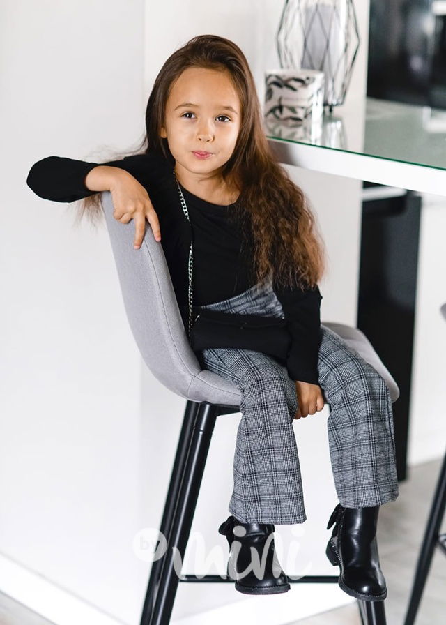 Teplé široké kalhoty karo small