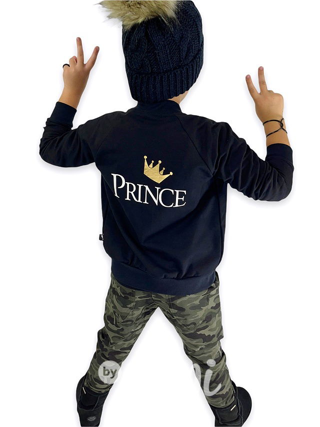 PRINCE zateplená mikina černá