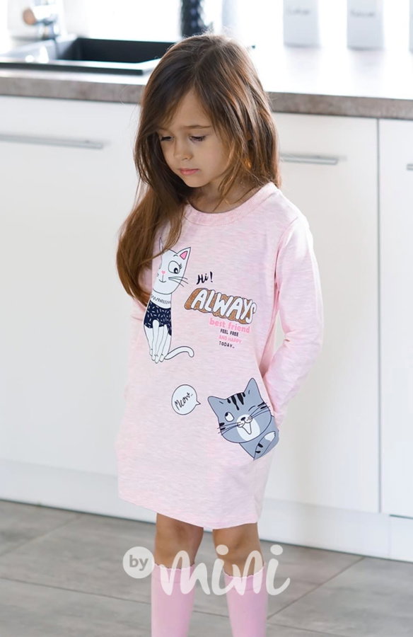 Cat tunika pink melange