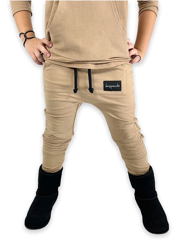 DESPACITO biker tepláky pastel beige