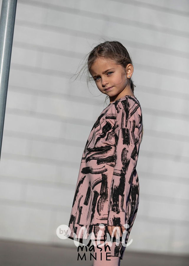 BRUSH mikinová tunika růžová *MashMnie*