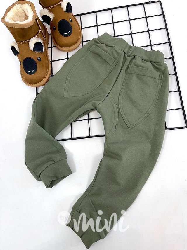 Zateplené green tepláky BASIC