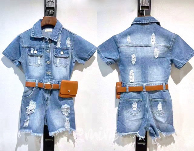 Jeans overal s páskem