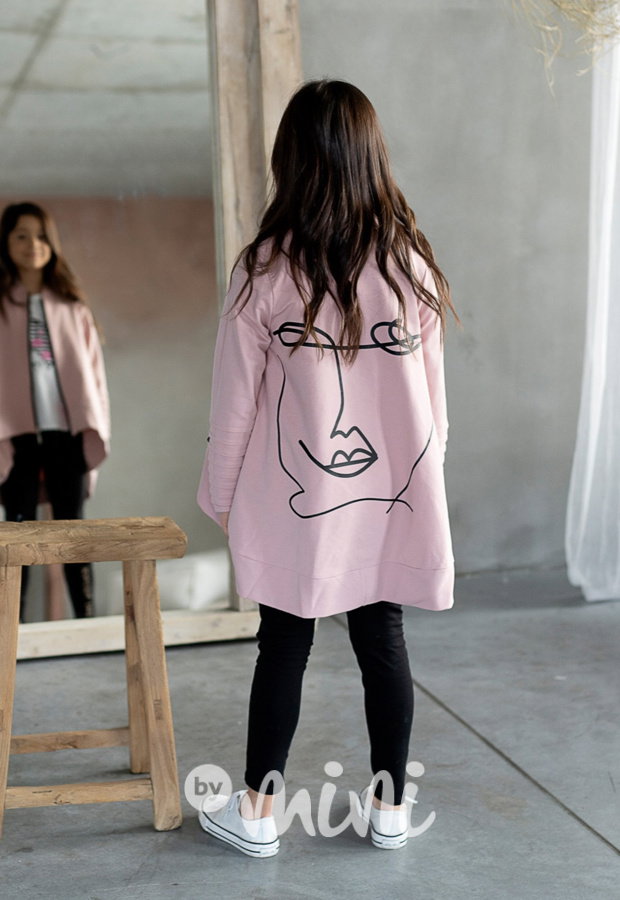 Voga atypická long mika FACE pink