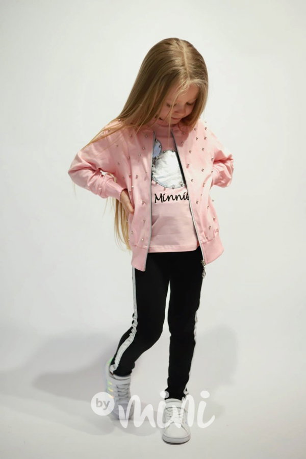 3-dílný Minnie set perličky pink