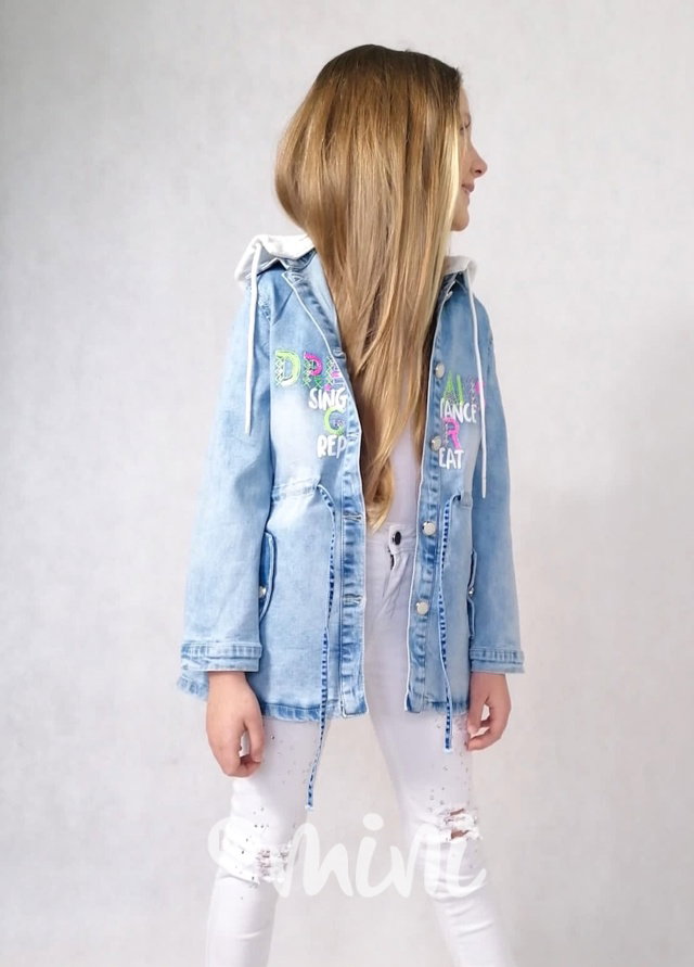 Jeans parka s odnímatelnou kapucí