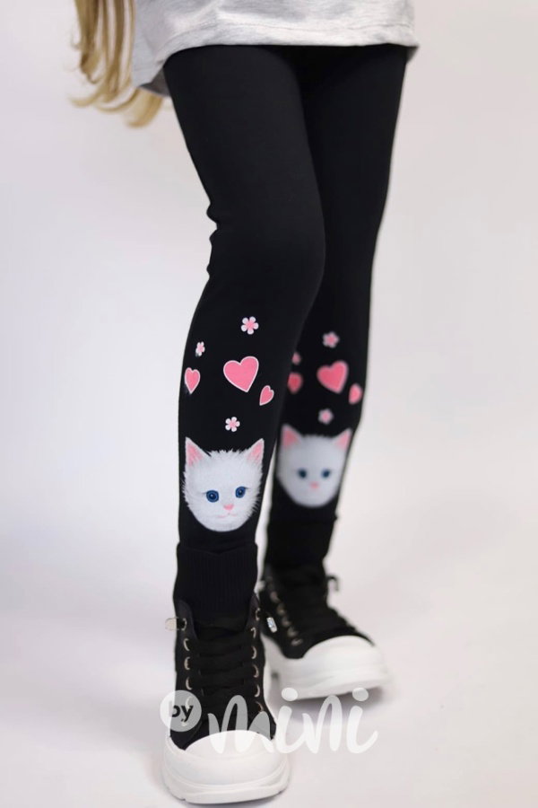 Legíny little cat černé