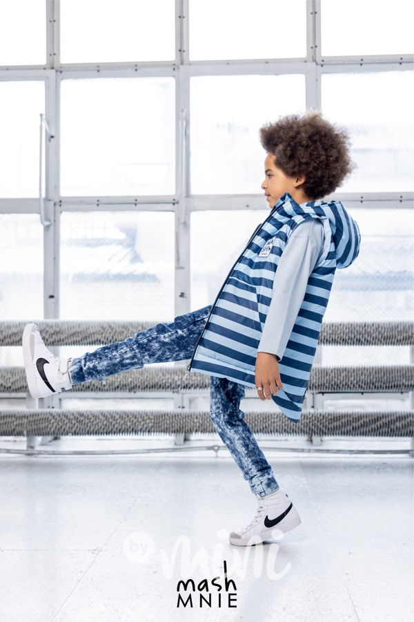 Pruhovaná vesta WOLF SOUL blue *MashMnie*