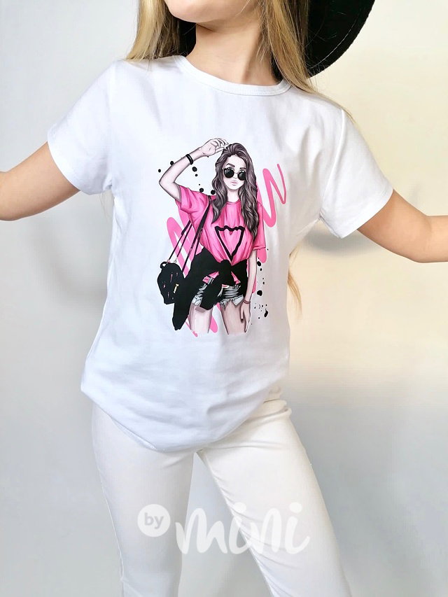 Triko Brenda white/pink