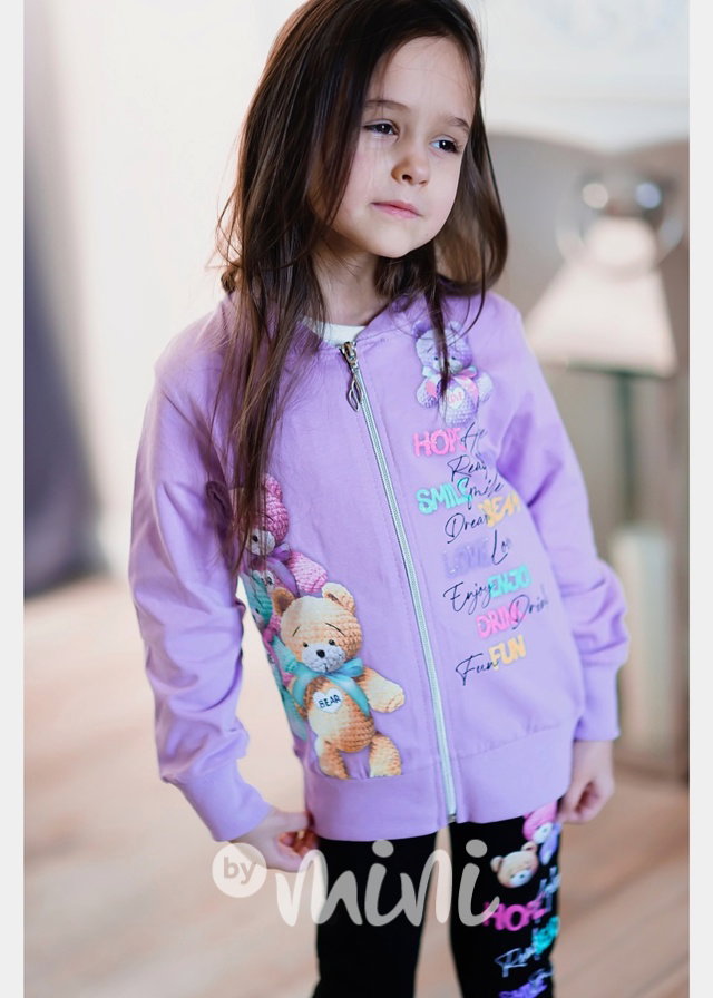 Teddies 3-dílný set lila
