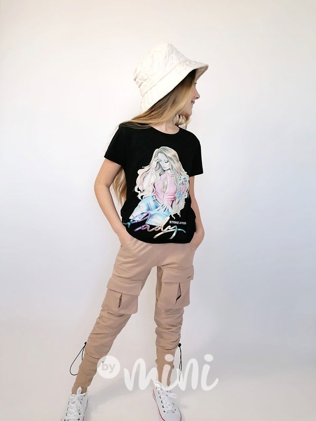 Béžové kapsáče s širokým nápletem