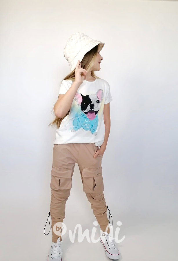 Triko buldoček off white